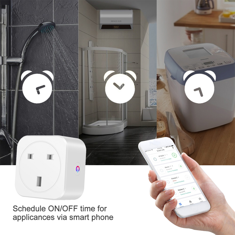 Chaoran OEM Design Smart Home Google Home Amazon Alexa Smart WiFi UK Socket