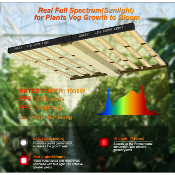 1000W Full Spectrum LED Grow Lights para la horticultura