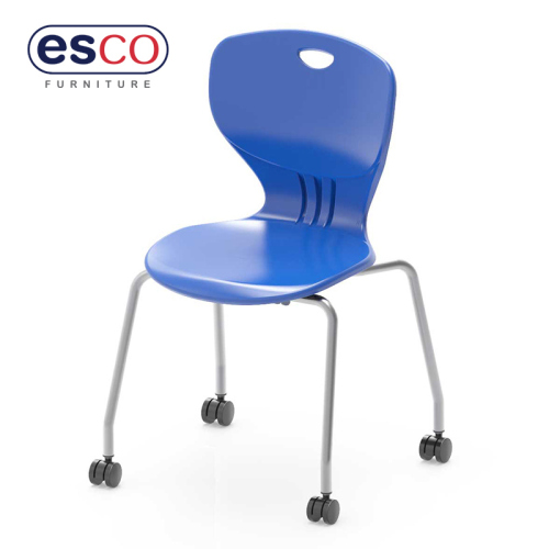 Color Plastic School Chair with Wheels