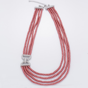 Fashion Multi-layer Red Pearl Necklace