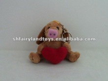 mini plush animal keychain