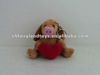 mini plush animal keychain