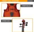 Juguete plástico divertido violín electrónico musical