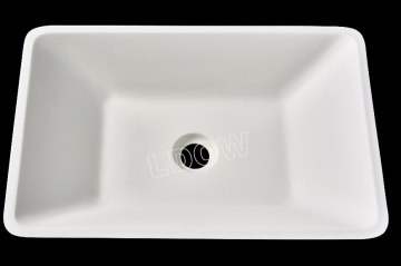 Irregular acrylic solid surface washbasin for bathroom