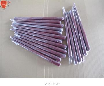 Unscented Red Metallic Taper Candles