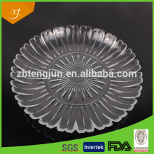 glass flower shape plate