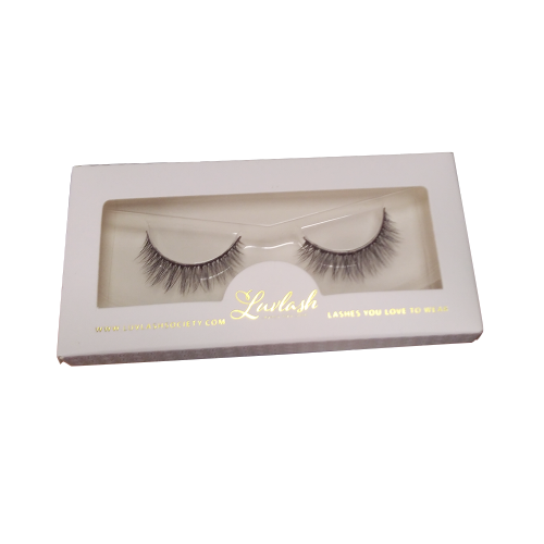 Gold Hot Stamping Custom Paper Lash Box