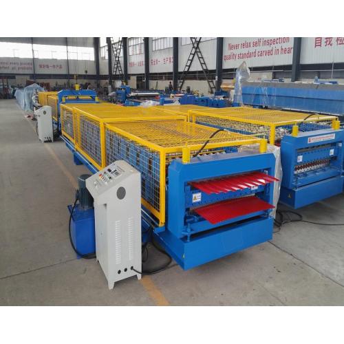 zinc roofing sheet double deck roll forming machine