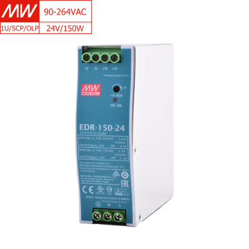 MEAN WELL EDR-150-24: 24V 150W Industrial DIN Rail Power Supply