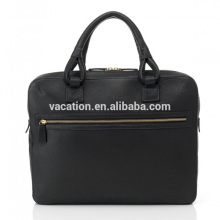 Black durable men leather handbag for business