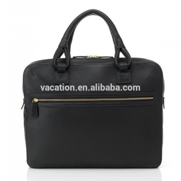 Black durable men leather handbag for business