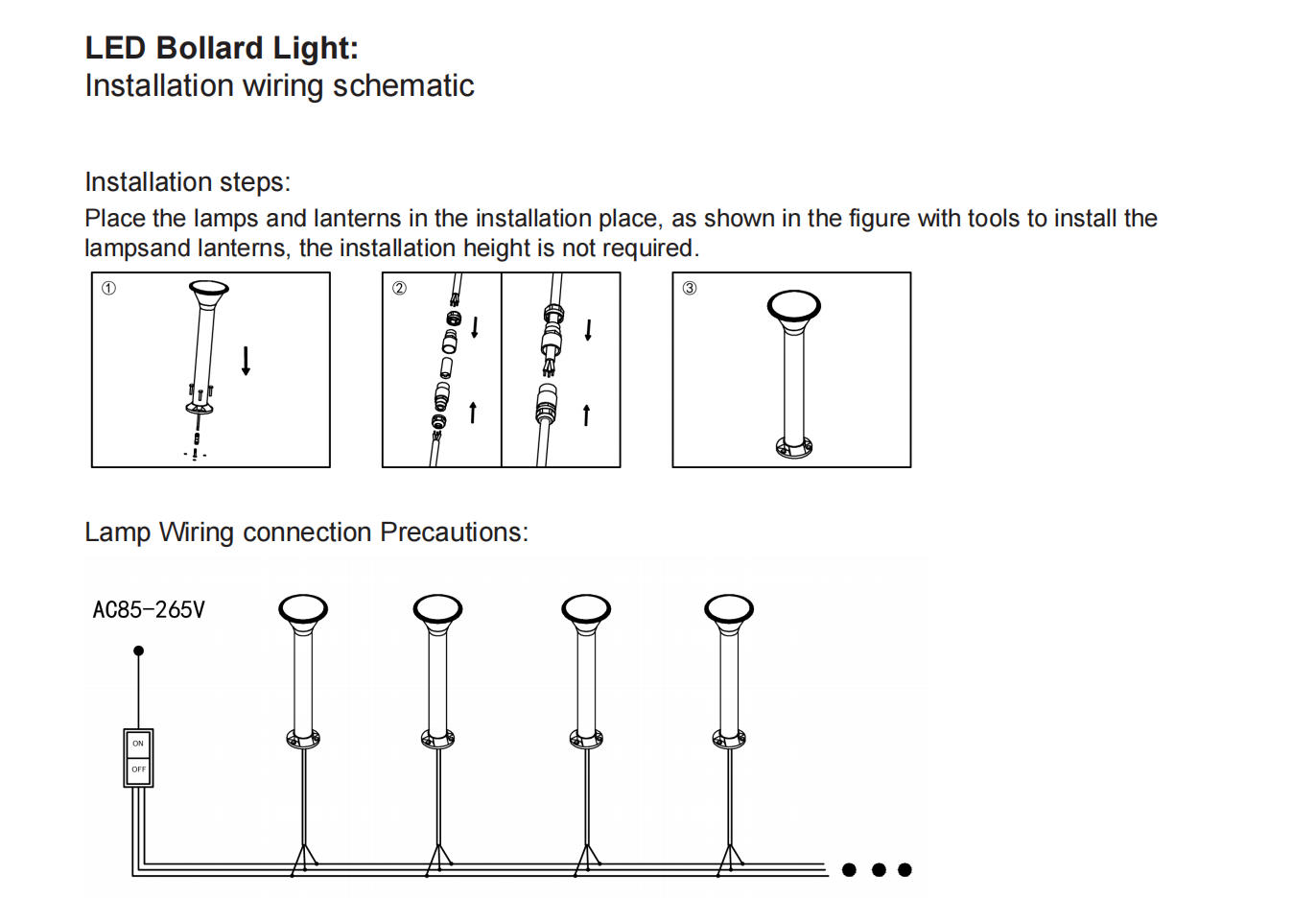 led bollard light installation led bollard light installation