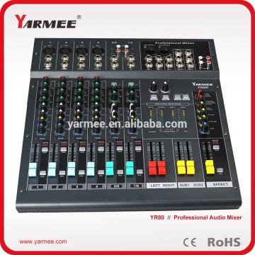 8 Channel Professional Audio Sound Power Mixing Console YM80 --YARMEE