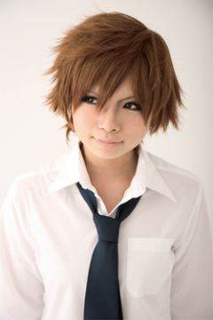 Anime Hitman Short Brown Cosplay Party Hair Wig CW180