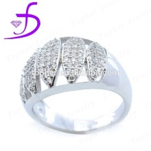 Micro pave zircon stone ring in 925 silver new model ring
