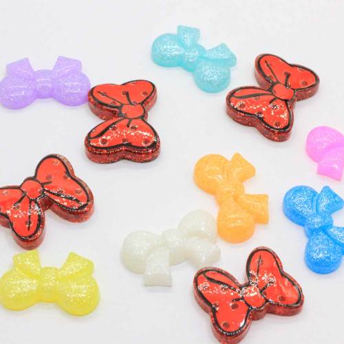 En gros 100 Pcs / Lot Assortiment De Résine Papillon Cabochons Flatback Dos Plat Résine Papillon Cabines Cheveux Arc Centre Artisanat Fabrication