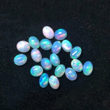 Natural Opal Round Plain Flat Bottom Loose Stone
