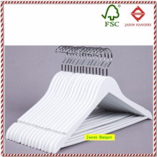 F6610-White Hotselling solid white wood suit hanger