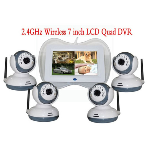 4 Channels Digital Wireless 7"Baby Monitor DVR