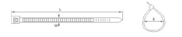 self-locking nylon cable tie Plastic Nylon Cable Tie