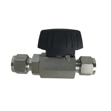 Mini Compression Ball Valve 316 Stainless Steel 1000PSI Double Ferrule Instrument