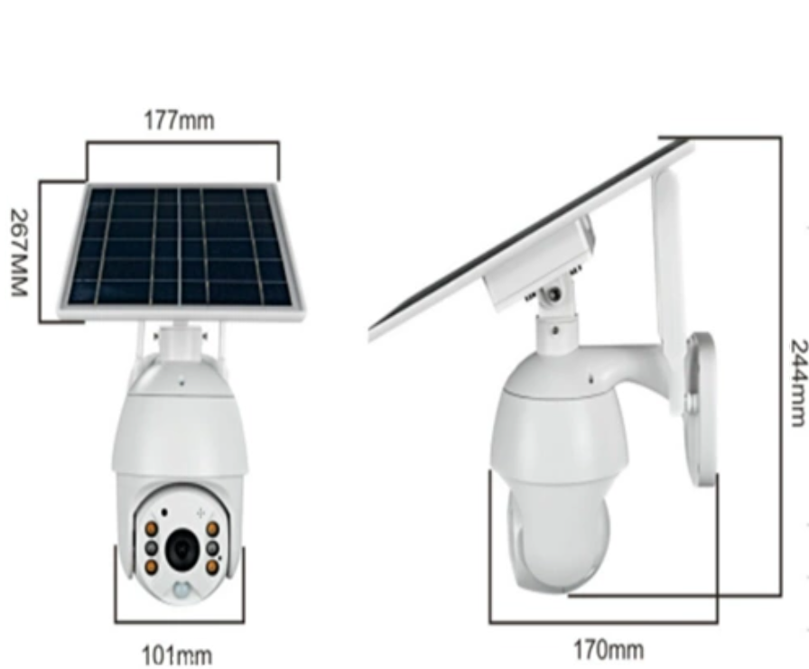 Solar -Überwachungskamera für Garage