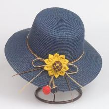 New Pumpkin Summer Straw Hat for Parent-Child Girls' Beach Sunhat with Sunscreen Visor