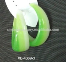 2015 new resin hoop earring with tone colour,acrylic hoop earring,lucite earring,bakelite earring,plastic earring jewelry