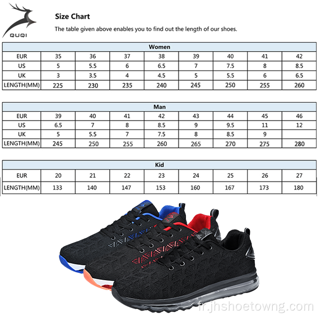 chaussures de course en maille pour hommes de sport de mode