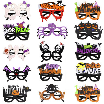 Halloween LED Lighted Pumpkin Glasses - Fun Decorative Eyewear for Kids and Adults
