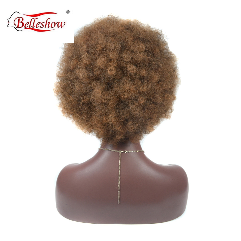 Hot sell wholesale synthetic black micro-rolled wig  African women high temperature silk fiber short wig