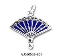 Purple Enamel Fan Charm