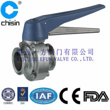Stainless steel santiary tri clamp buttertly valve