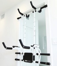 Space-Saving Doorway Fitness Tower: Home Gym for Pull-Ups, Dips, Push-Ups & Core Workouts