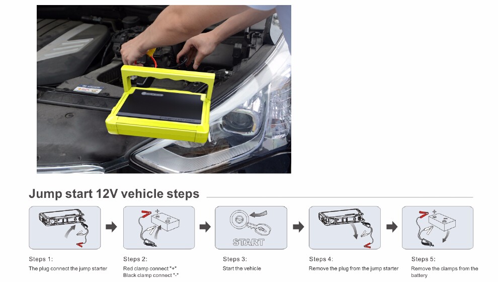 16000mAh jump starter lifepo4 battery 12v whatproof mini portable car battery jump starter