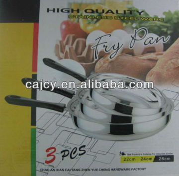 3 Pcs Metal Induction Cooker Fry Pan