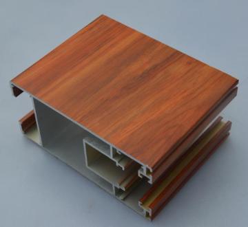 Wood grain curtain wall profile