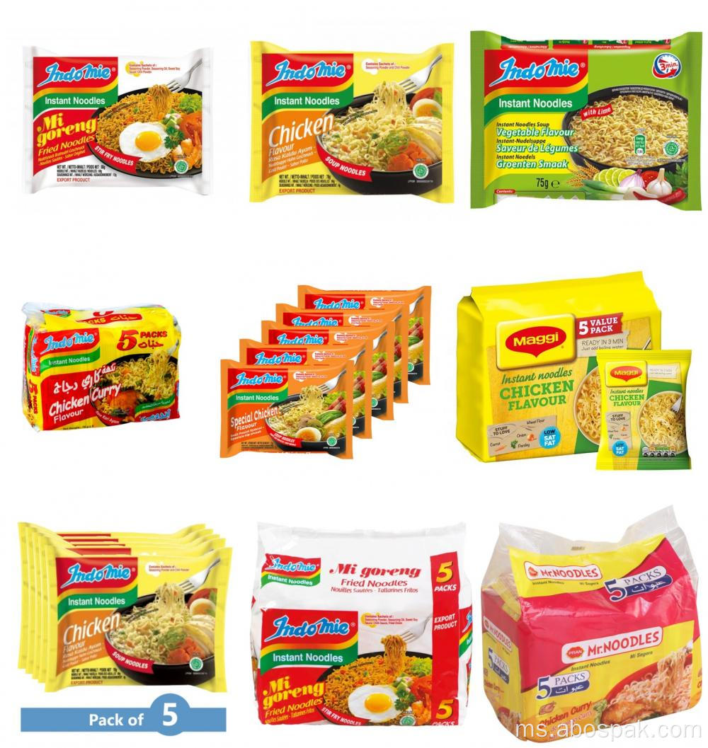 Instan Noodle Outer Beg Keluarga Pack Packaging Machine