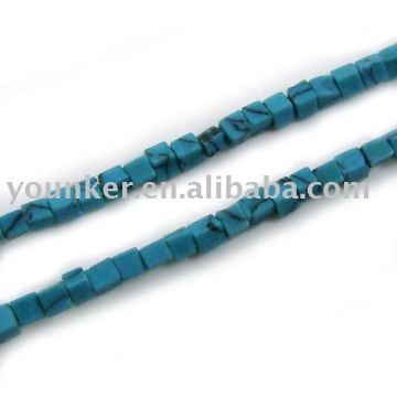 4*4MM turquoise Square semi-precious stones Loose beads