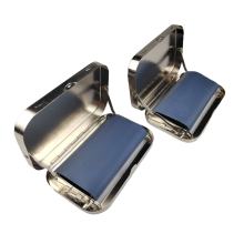 High Quality Manual Cigarette Pack Metal Silver Rolling Box