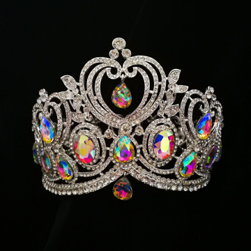 2018 Full Round Big Rhinestones Queen Crown