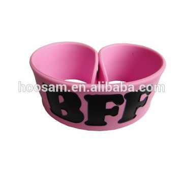 silicone snap wristbands with customized logo, can be printed or debossed