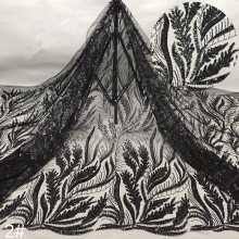 beaded stone lace embroidery fabrics bridal crystal sequins