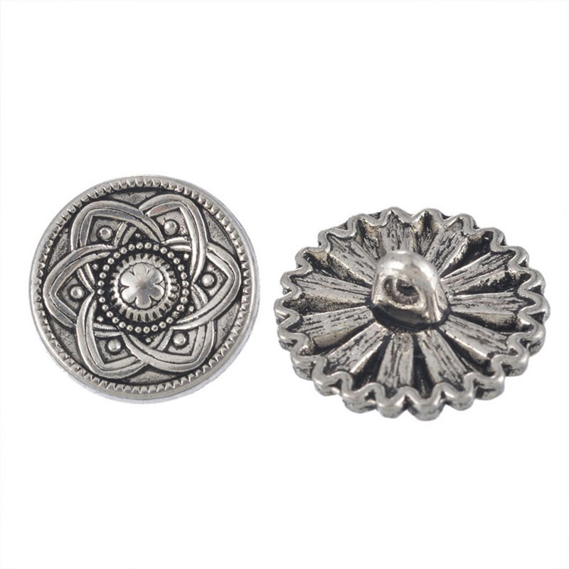 Silver Flower Buttons