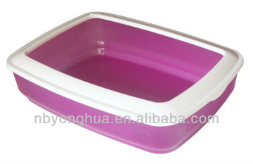 plastic cat litter box cat toilet, cat litter tray 43*32*12cm