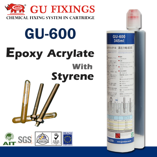 epoxy acrylate components concrete adhesive for aluminum alloy mortar 345ml cartridge