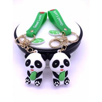 Panda Rubber Keychain Customized