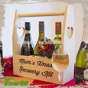 Rustic Wooden Wine Box, Vintage Wooden Wine Crate, Wooden Wine Holder