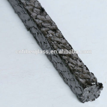 Flexible graphite braided gland packing