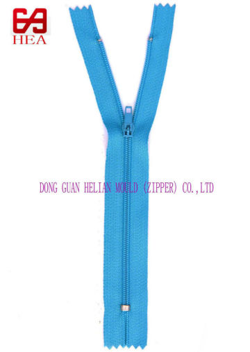 Nylon fabric zipper cheap zipper manufacturer unseparating end zipper